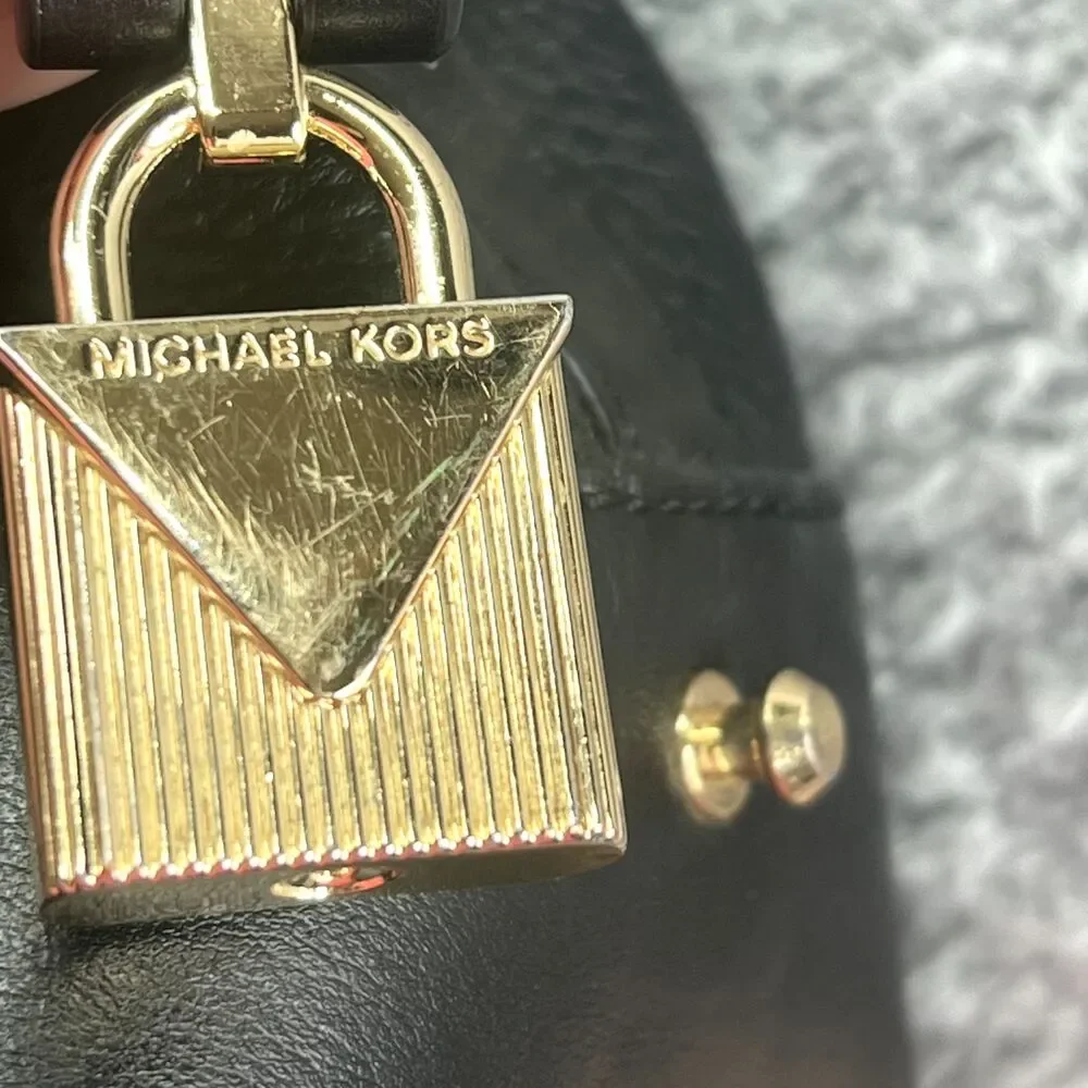 Michael Kors Black Pebble Soft Leather Crossbody Bag
